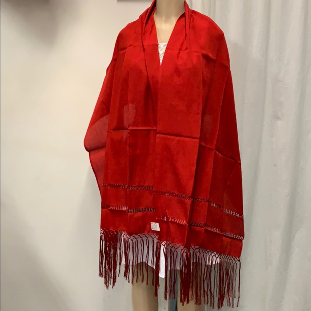 Red rebozo Mexican rebozo